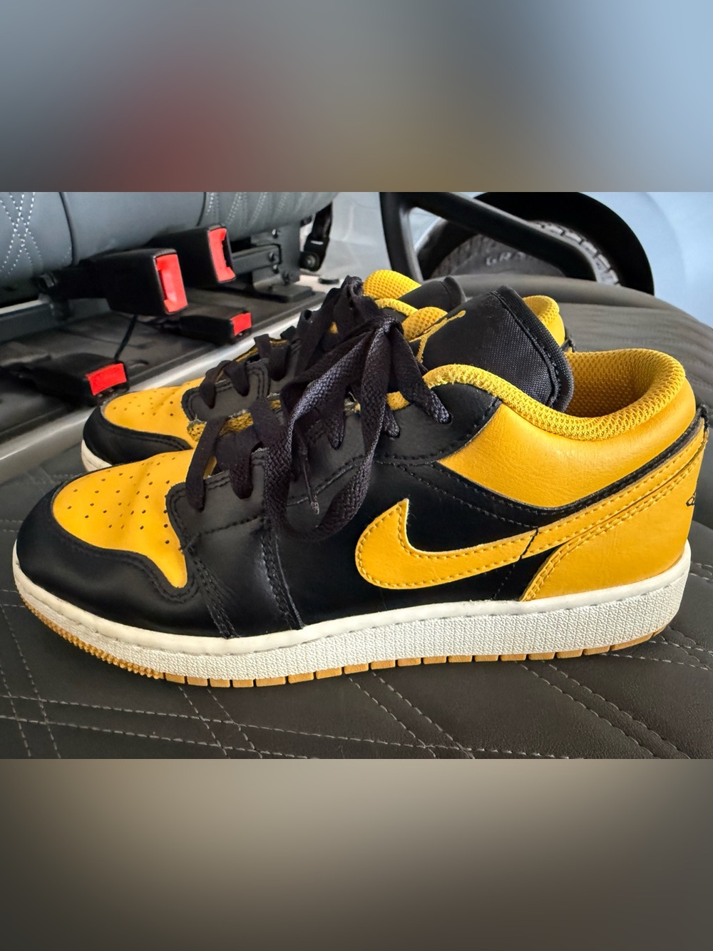 Jordan Kids' Black & Yellow Nike Dunks